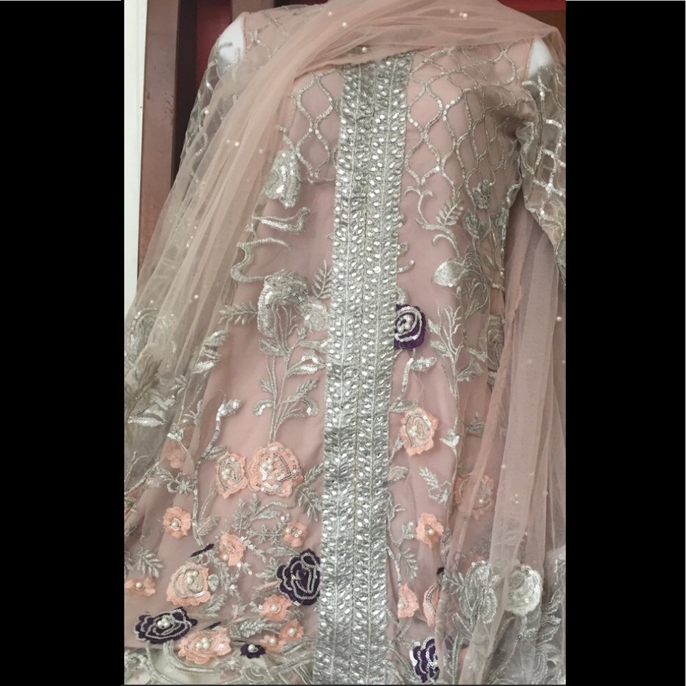 Ready to wear stitched embroidered dress